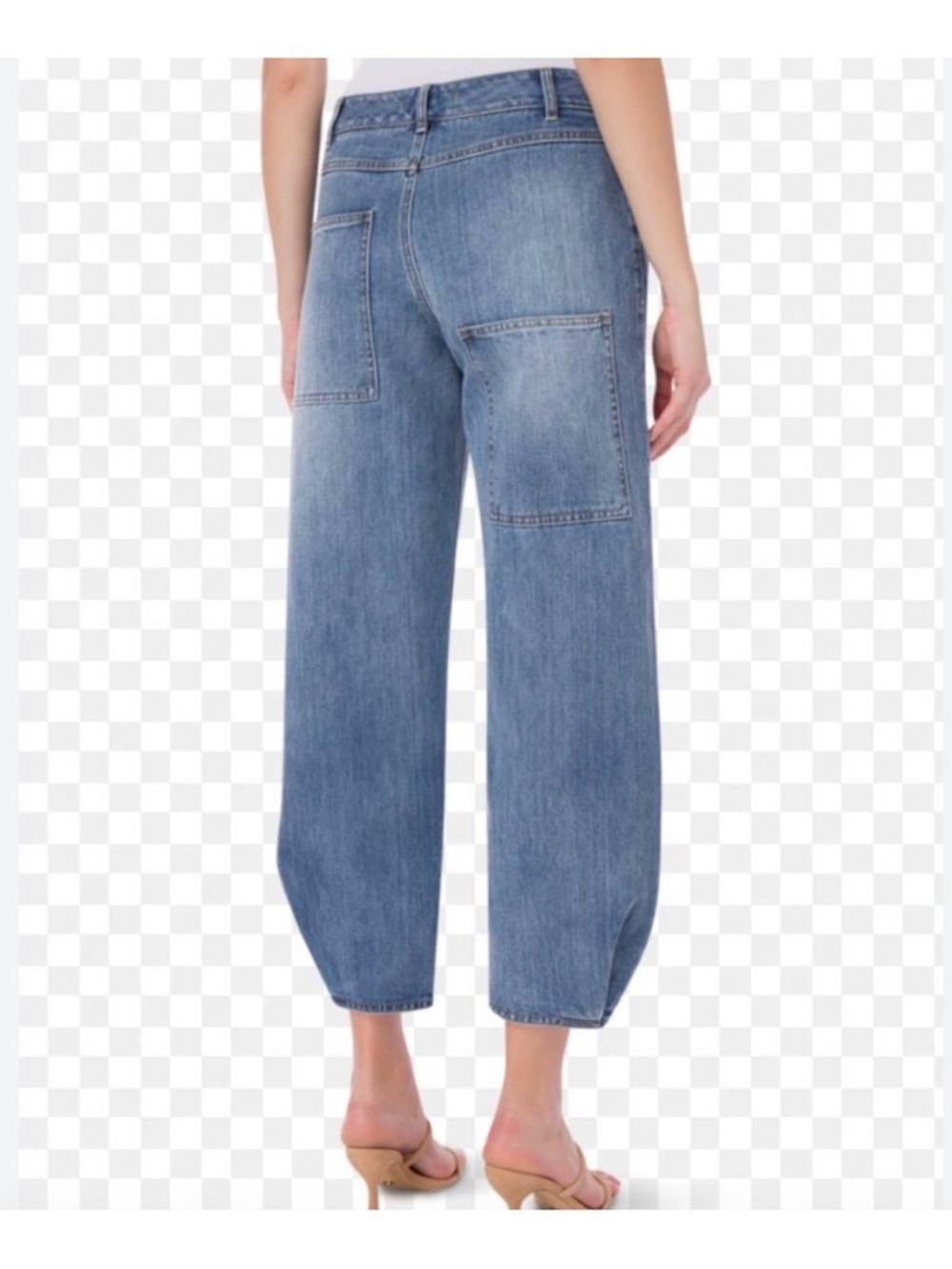 Tibi Brancusi Cropped Blue Jeans - Casual Women's Denim 26 - Picture 2 of 14